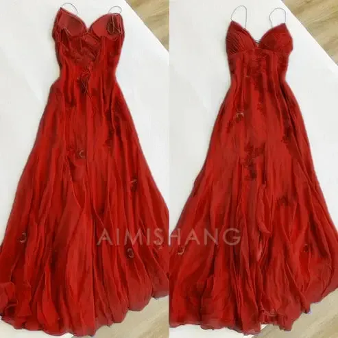 Elegant Formal Dresses Spaghetti Straps Appliques A Line Long Prom Dresses Formal Women's Dresses Party Dresses