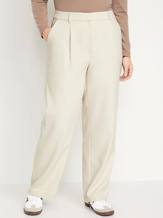 Extra High-Waisted Taylor Wide-Leg Trouser Pants
