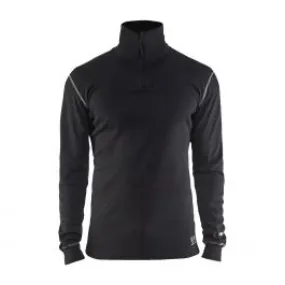 Flame&#x20;Retardant&#x20;Underwear&#x20;Top&#x20;Half&#x20;Zip&#x20;4898&#x20;Zwart&#x20;-&#x20;Bl&#xE5;kl&#xE4;der