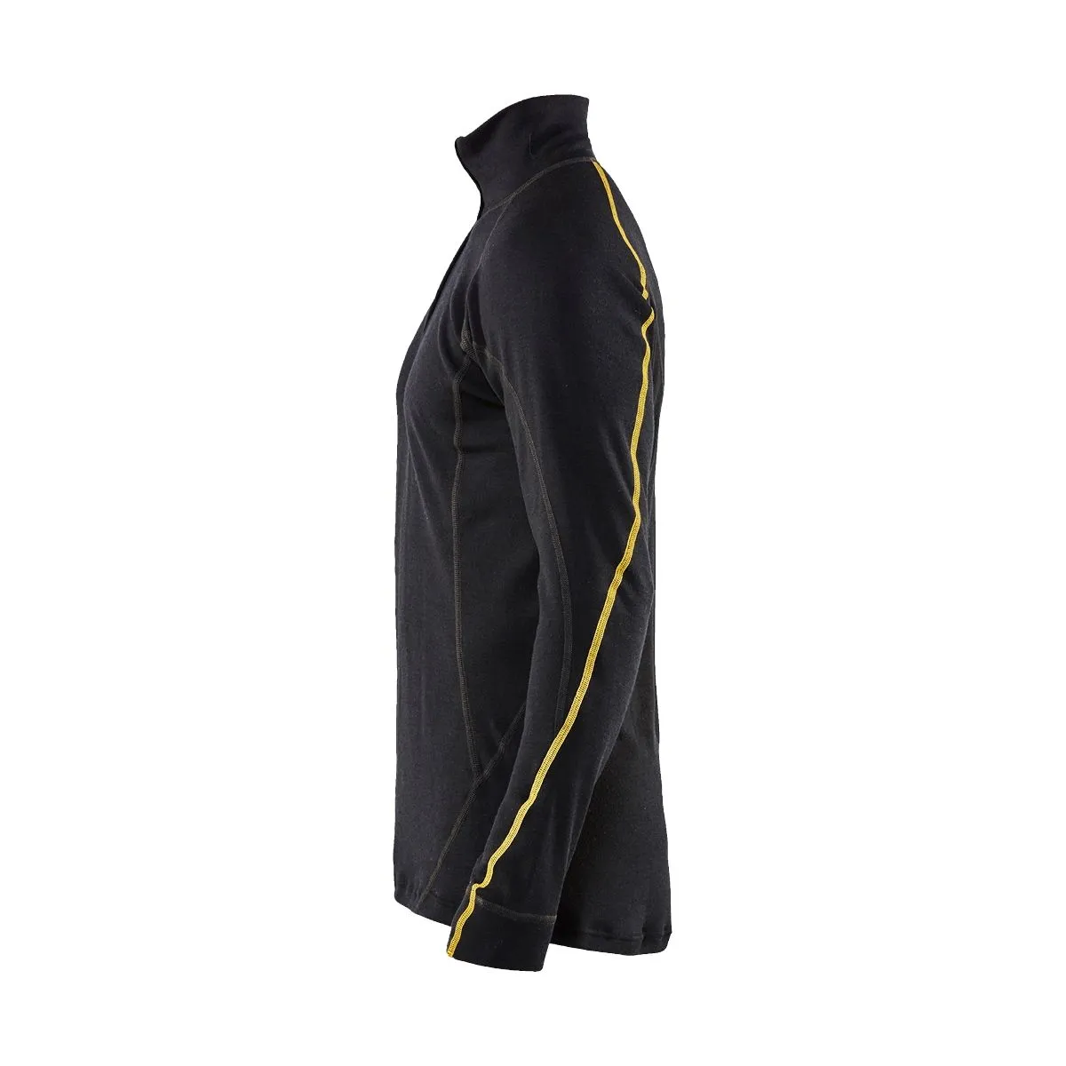Flame&#x20;Retardant&#x20;Underwear&#x20;Top&#x20;Half&#x20;Zip,&#x20;78&#x25;&#x20;Merino&#x20;Wool&#x20;4796&#x20;Zwart&#x20;-&#x20;Bl&#xE5;kl&#xE4;der