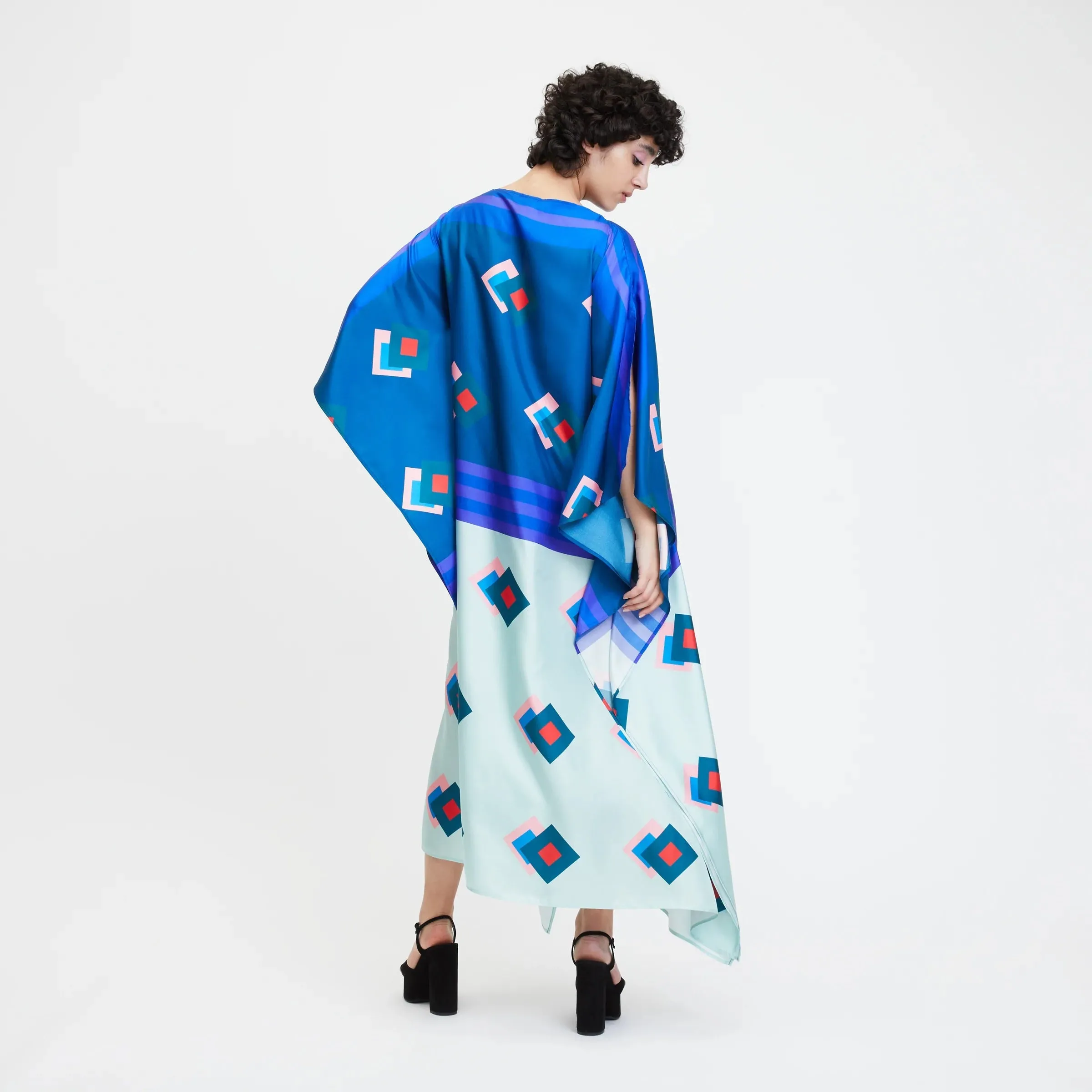 Floral Soft Satin Silk Kaftan – Breezy and Elegant Caftan For Women's