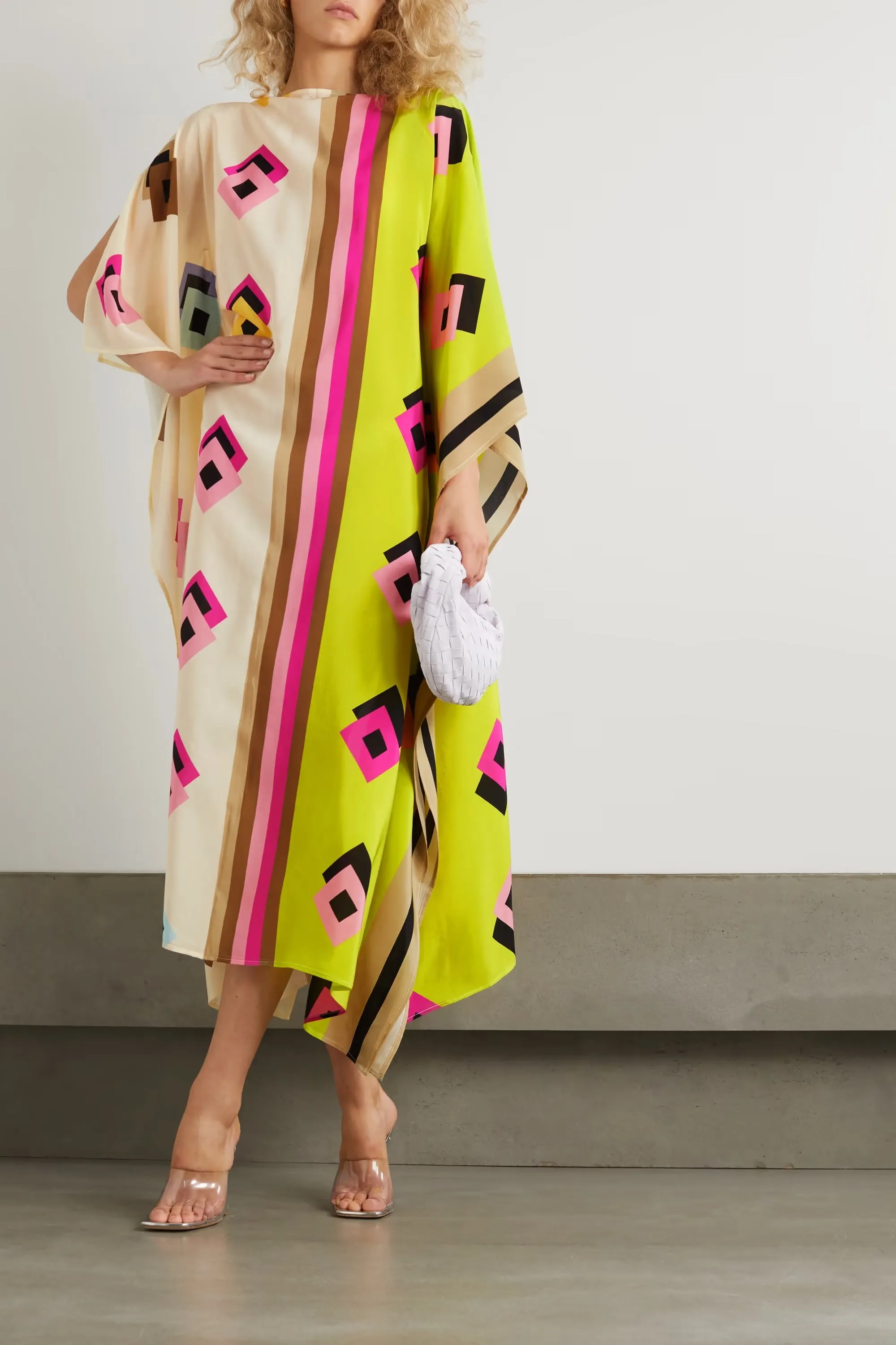 French Moss Kaftan – Breezy and Elegant Long Dress for Women's