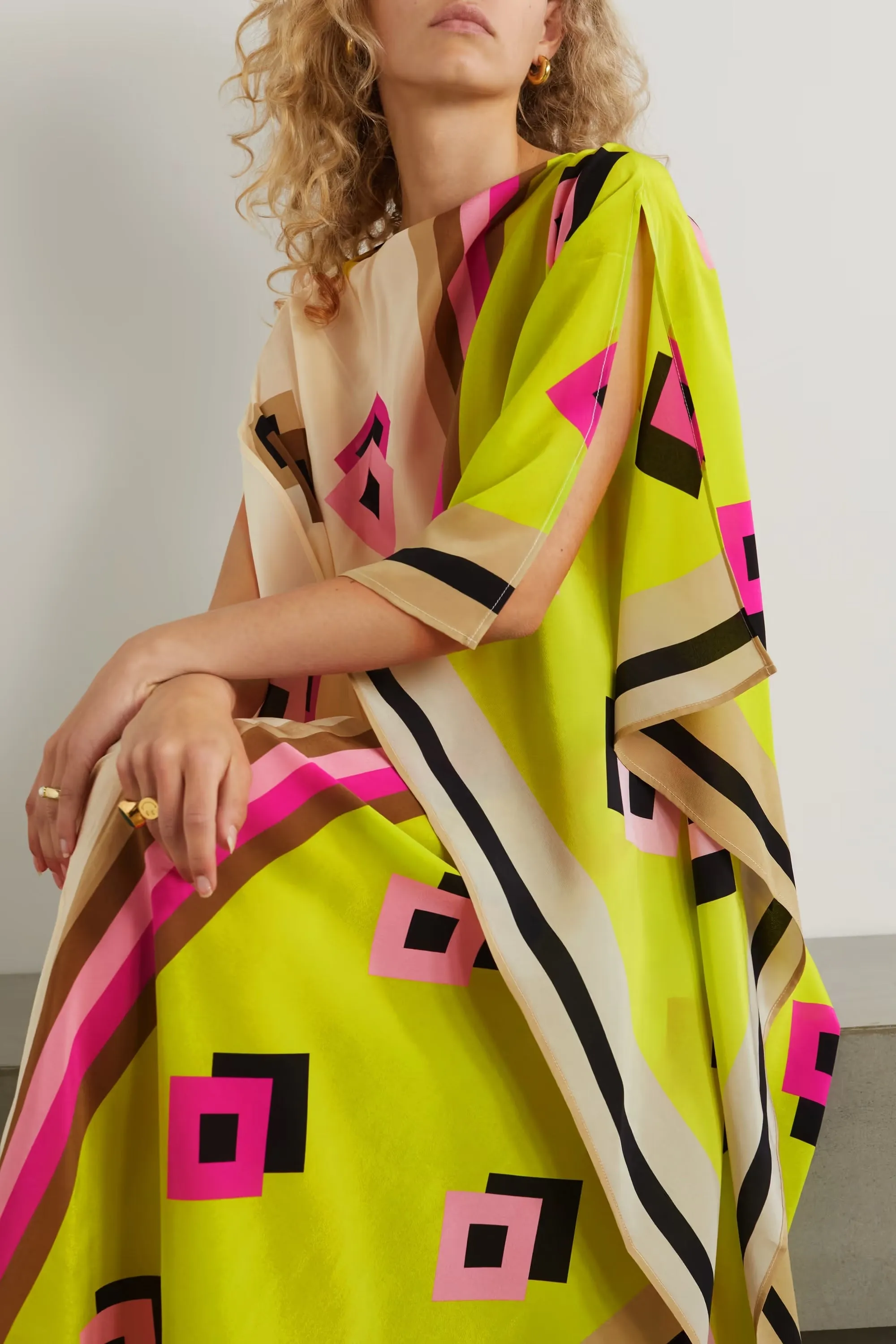French Moss Kaftan – Breezy and Elegant Long Dress for Women's