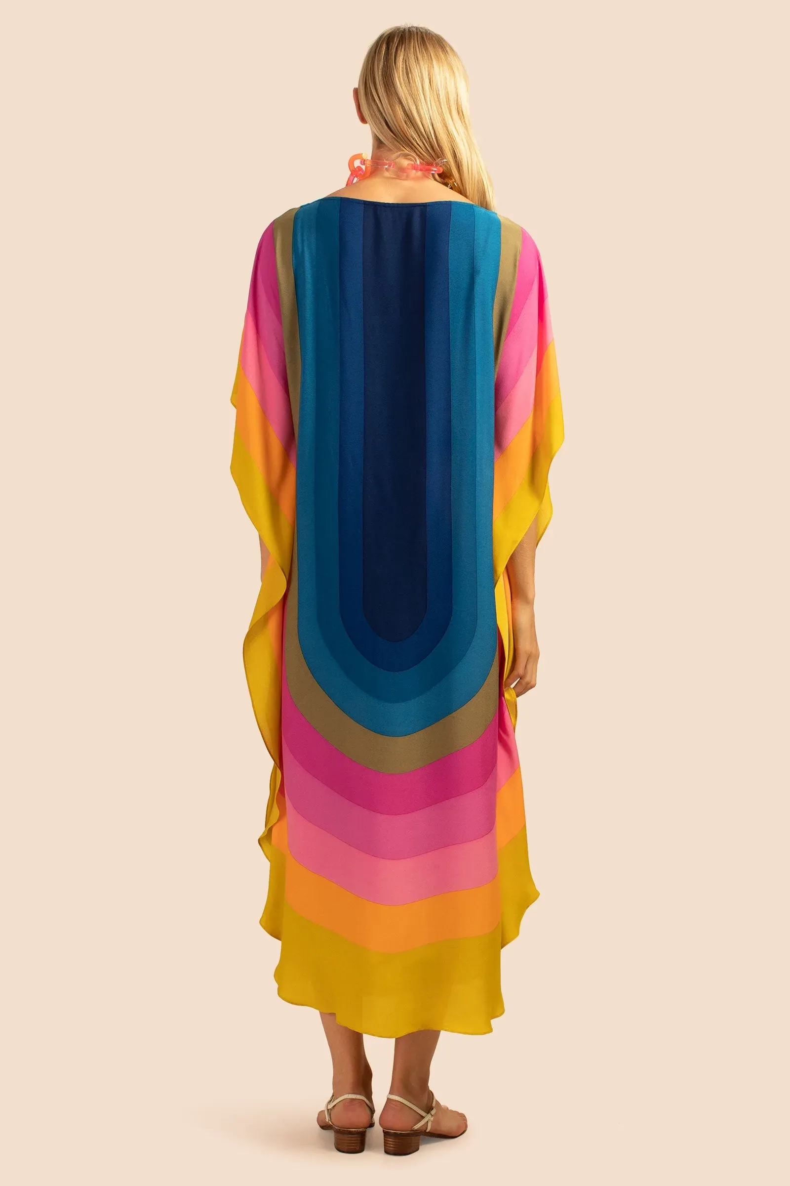 French Moss Kaftan Unique Print, Lightweight Women's Kaftan