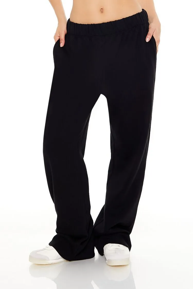French Terry Wide-Leg Pants