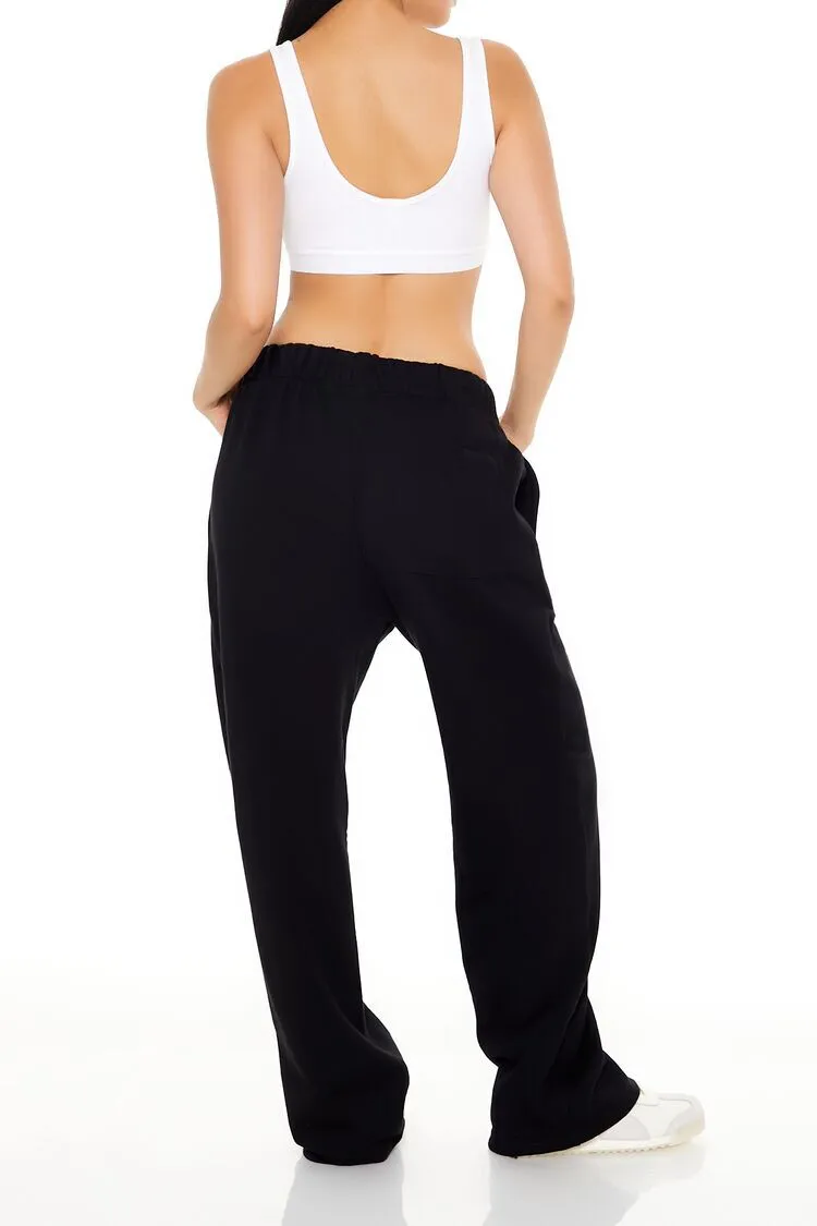 French Terry Wide-Leg Pants