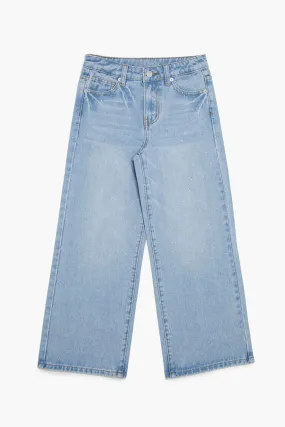 Girls Rhinestone Wide-Leg Jeans (Kids)