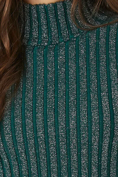 Glitter Knit Turtleneck Sweater