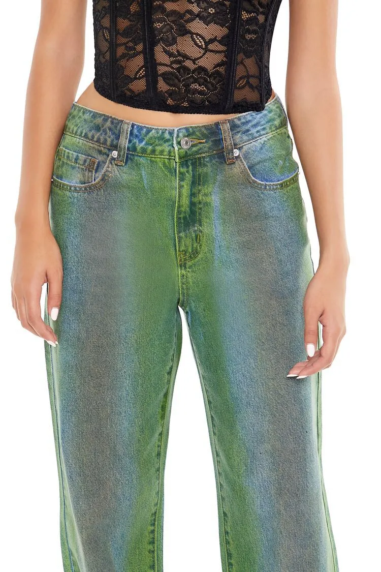 Gradient Straight-Leg Jeans