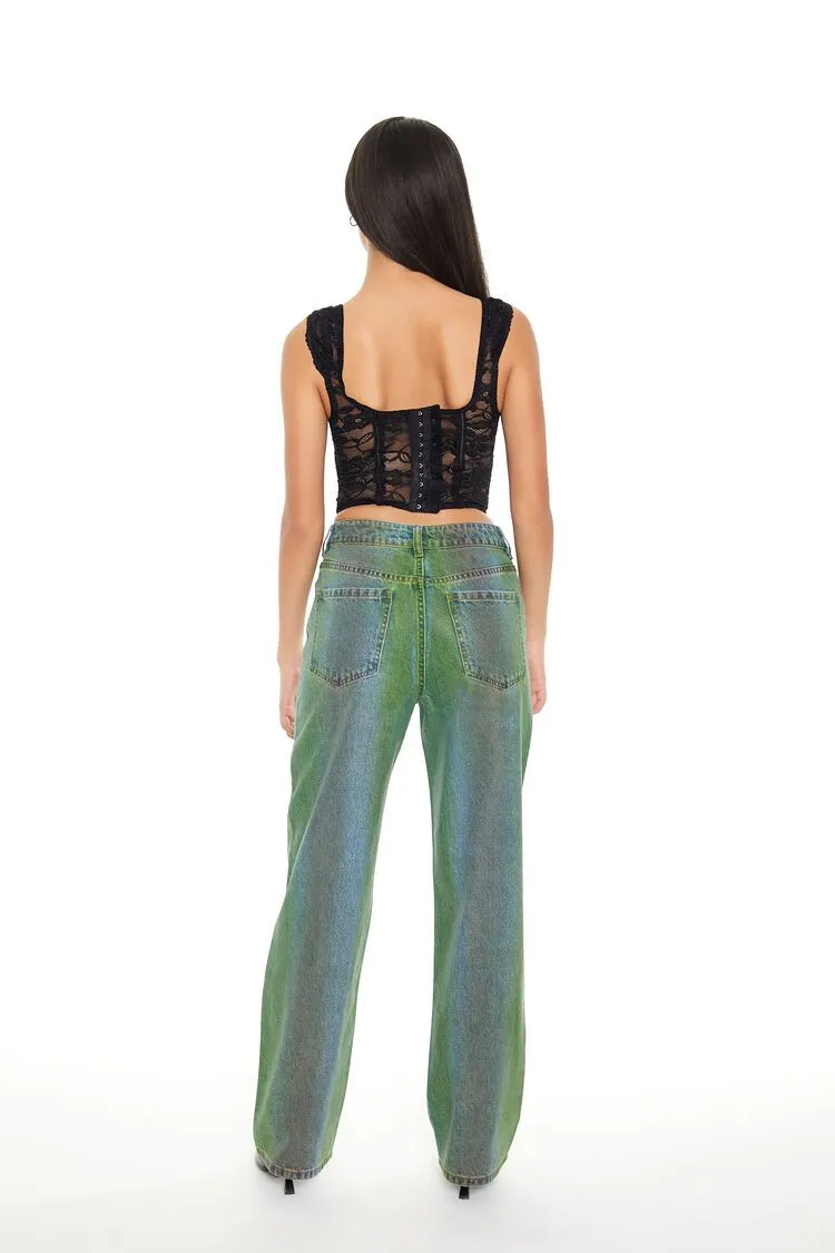 Gradient Straight-Leg Jeans