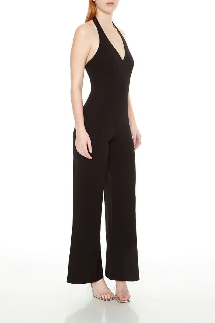 Halter Wide-Leg Jumpsuit