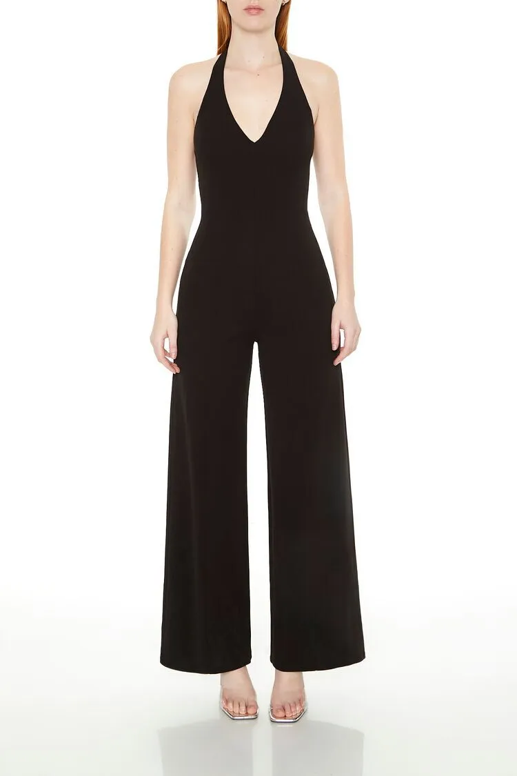 Halter Wide-Leg Jumpsuit