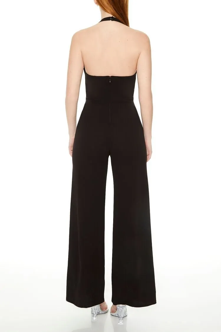 Halter Wide-Leg Jumpsuit