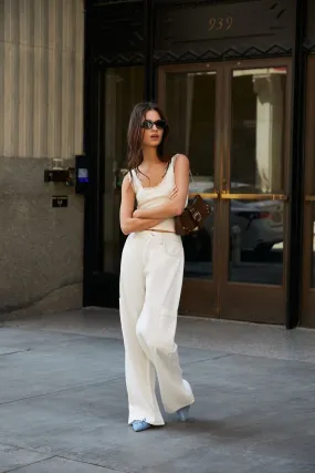 High-Rise Wide-Leg Cargo Jeans