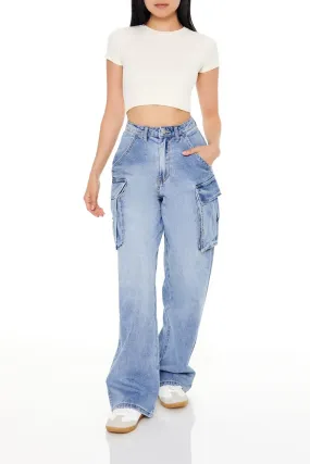 High-Rise Wide-Leg Cargo Jeans