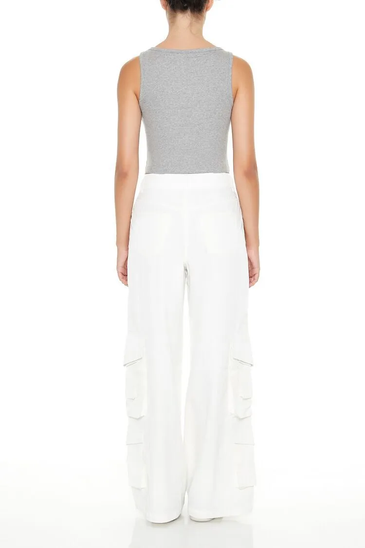 High-Rise Wide-Leg Cargo Pants