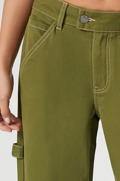 High-Rise Wide-Leg Utility Pants