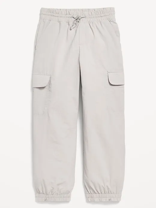 High-Waisted Loose Cargo Performance Pants for Girls