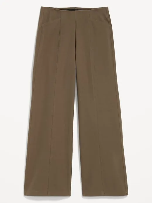 High-Waisted Pull-On Pixie Wide-Leg Pants