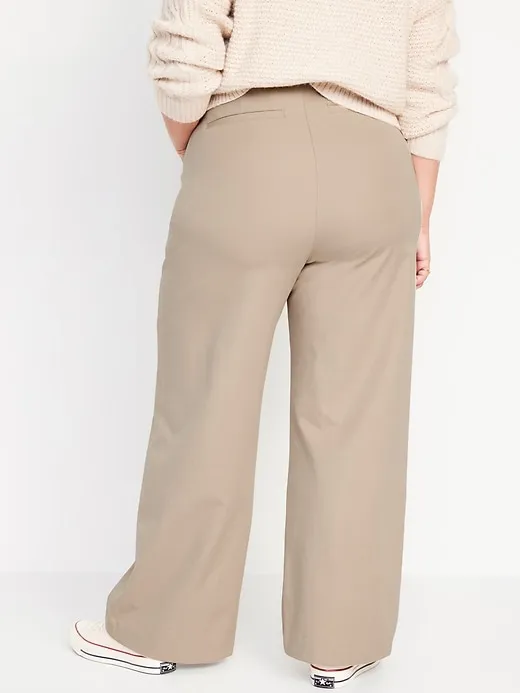 High-Waisted Pull-On Pixie Wide-Leg Pants