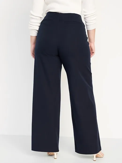 High-Waisted Pull-On Pixie Wide-Leg Pants