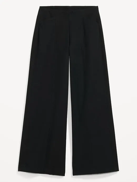 High-Waisted Pull-On Pixie Wide-Leg Pants