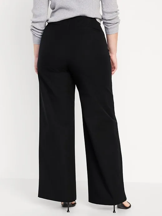 High-Waisted Pull-On Pixie Wide-Leg Pants