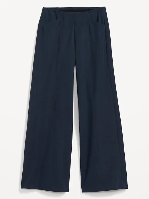 High-Waisted Pull-On Pixie Wide-Leg Pants