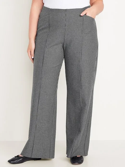 High-Waisted Pull-On Pixie Wide-Leg Pants