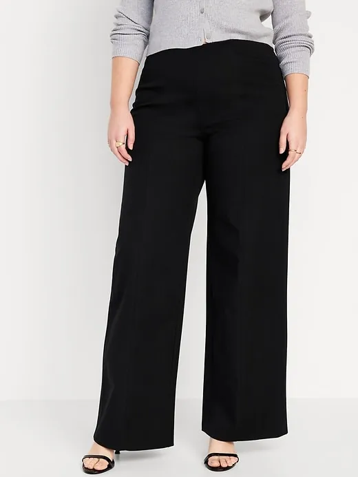 High-Waisted Pull-On Pixie Wide-Leg Pants