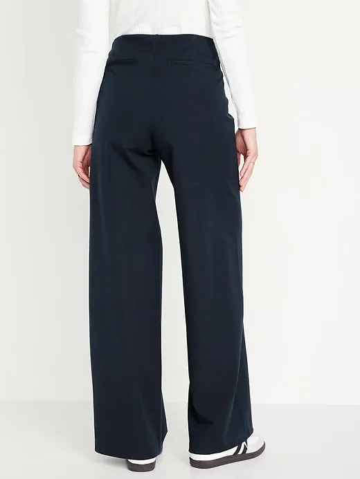 High-Waisted Pull-On Pixie Wide-Leg Pants