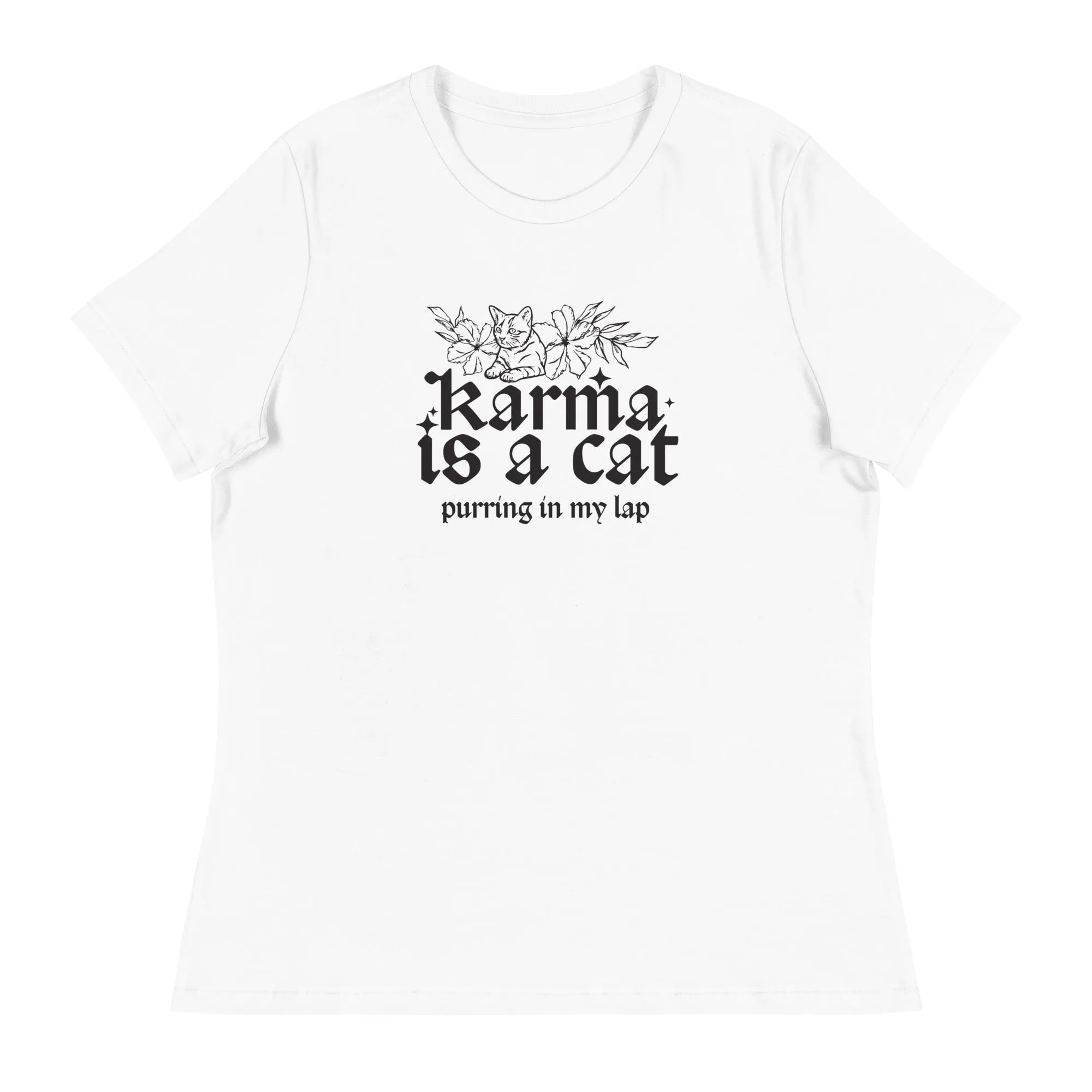 Karma is a Cat Women's Relaxed T-Shirt