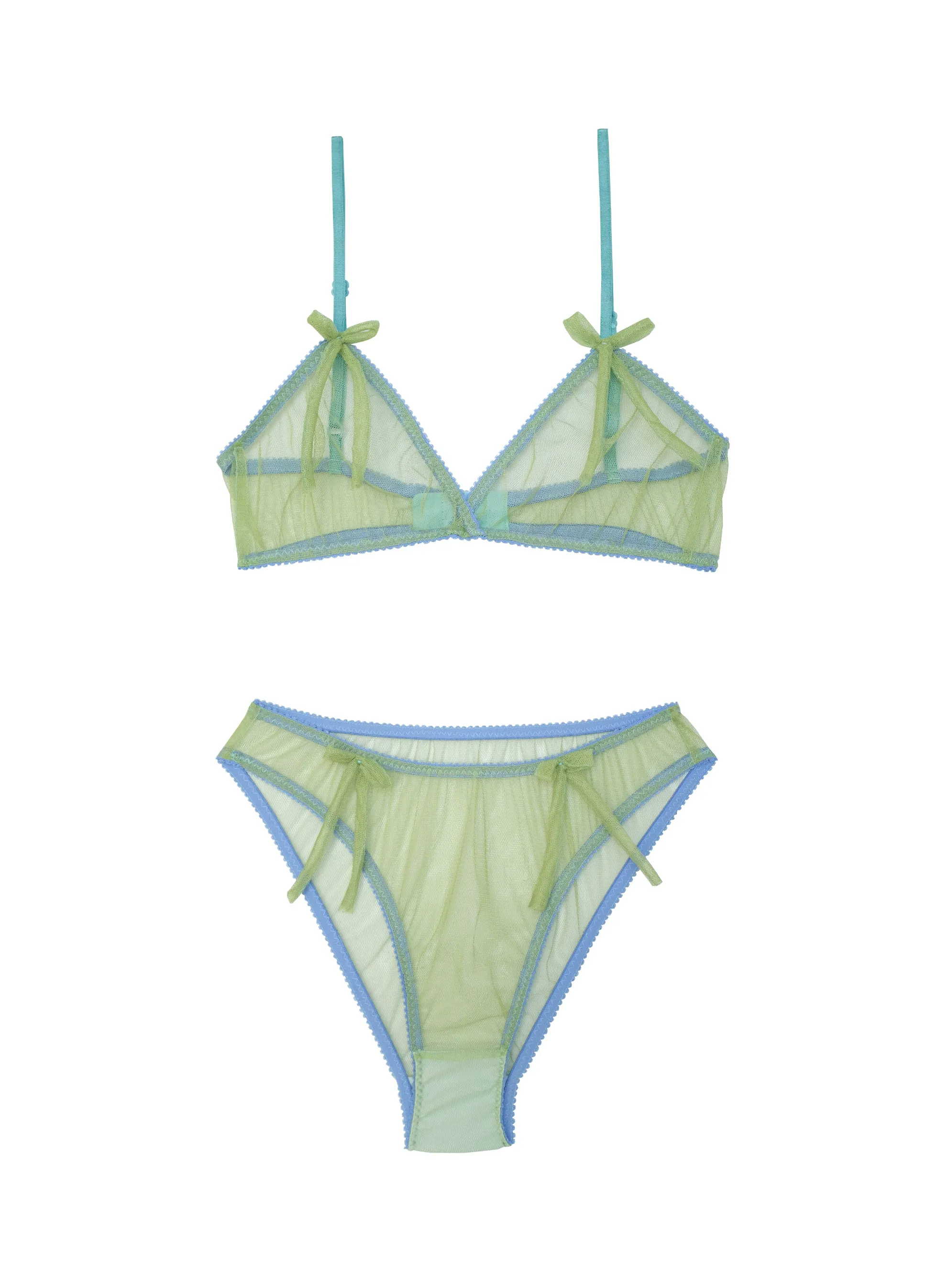 Kiwi - Green tulle underwear set