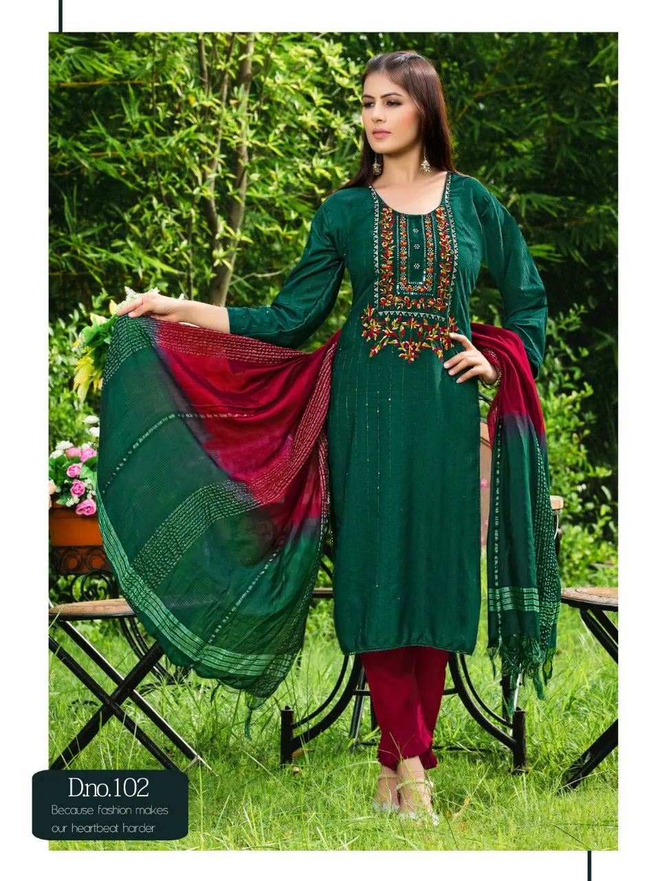 KURTI WITH PENT WITH DUPATTA