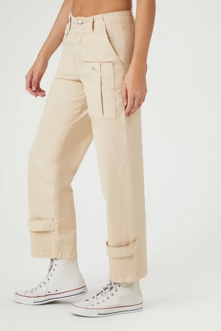 Lace-Up Straight-Leg Pants