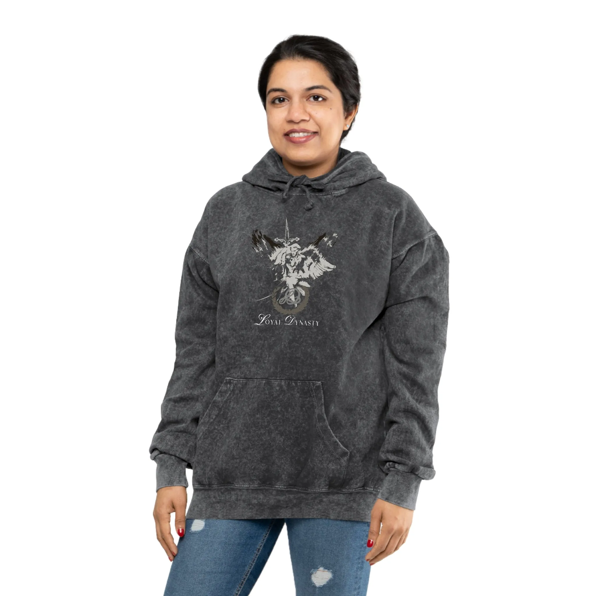 LD Guardian Angel Unisex Mineral Wash Hoodie