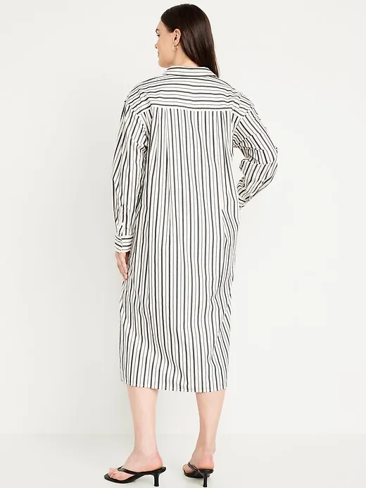 Loose Midi Shirt Dress