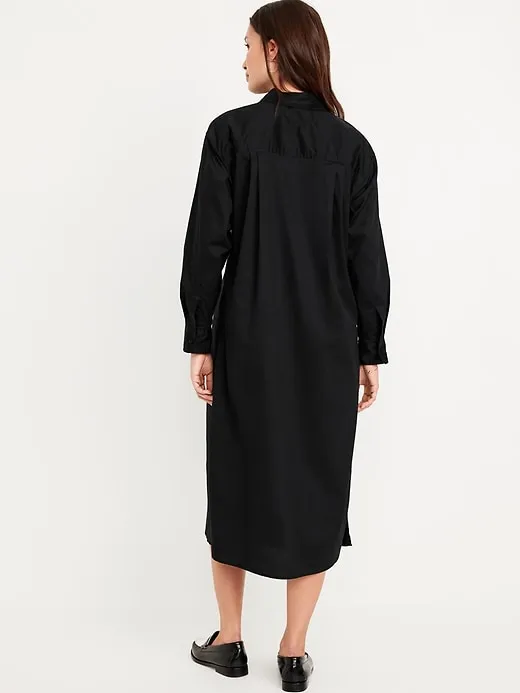 Loose Midi Shirt Dress