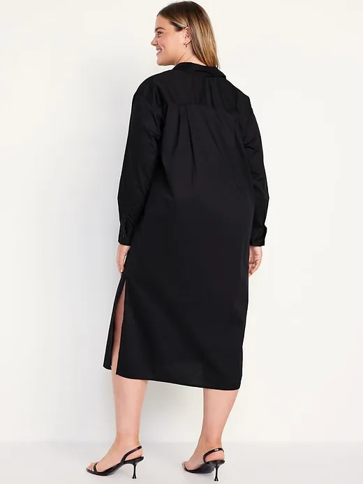 Loose Midi Shirt Dress