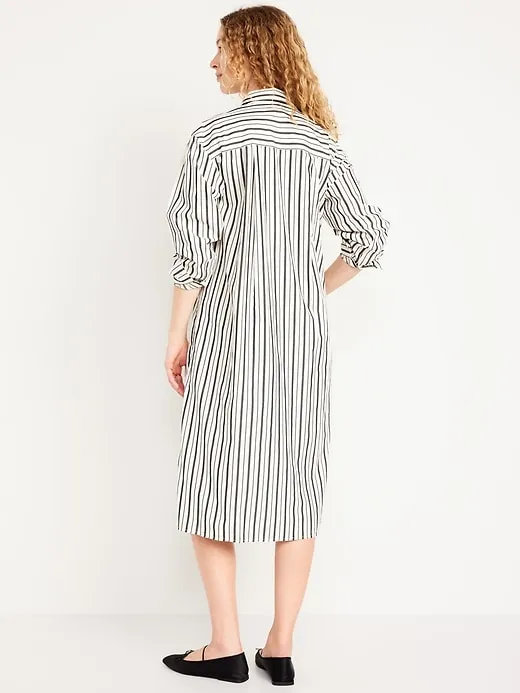 Loose Midi Shirt Dress