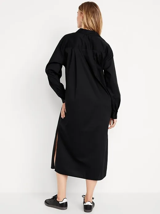 Loose Midi Shirt Dress