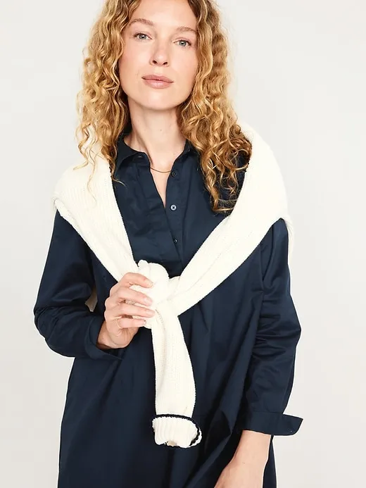 Loose Mini Shirt Dress