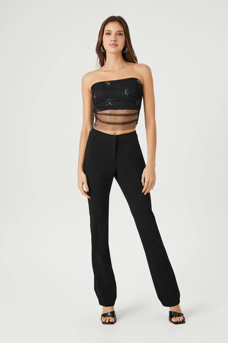 Low-Rise Straight-Leg Pants