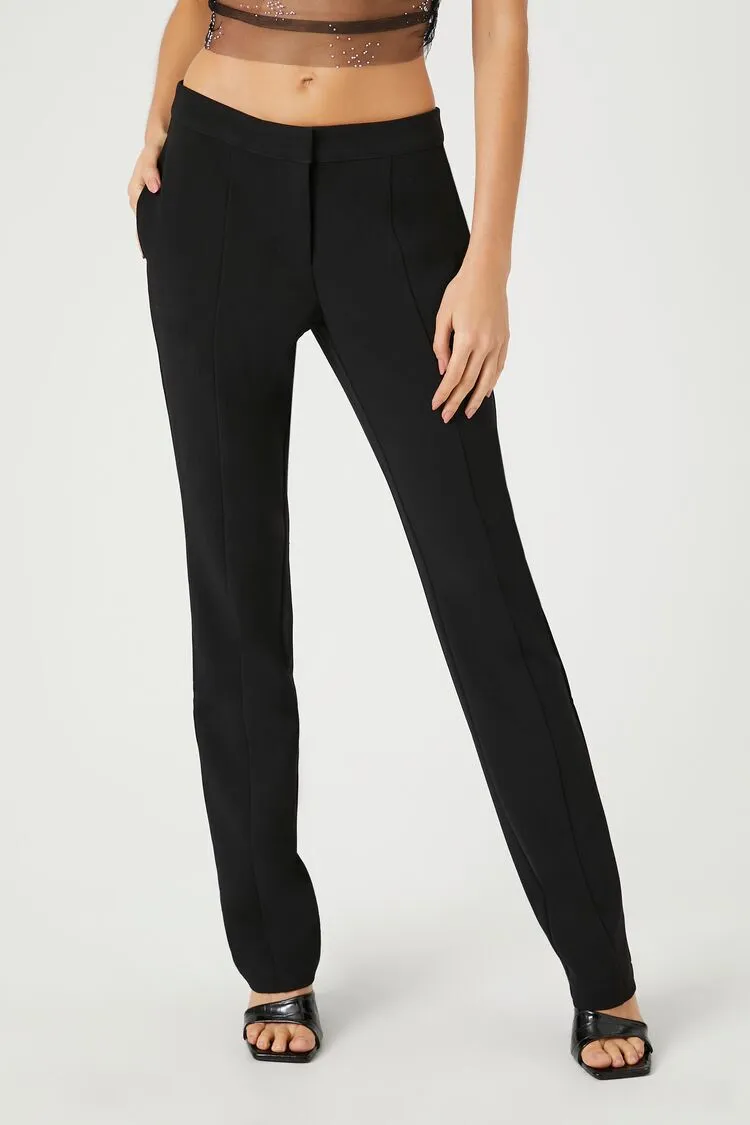 Low-Rise Straight-Leg Pants