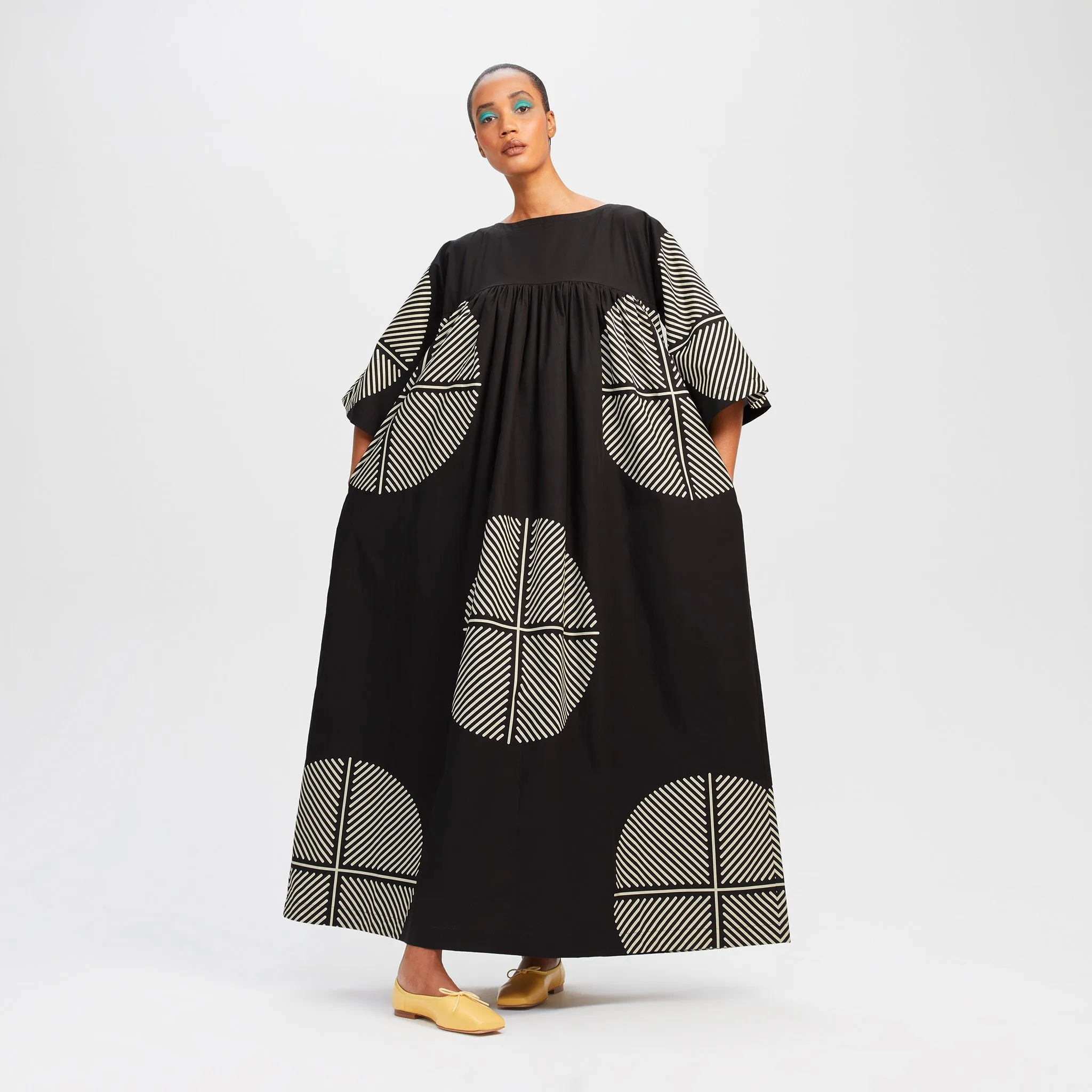 Luxury Rayon Cotton Blend Kaftan – Elegant, Beach Wear Women's Caftan