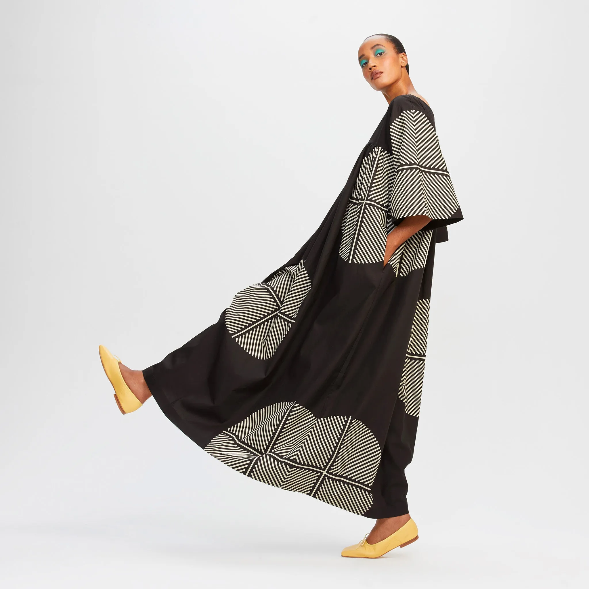 Luxury Rayon Cotton Blend Kaftan – Elegant, Beach Wear Women's Caftan