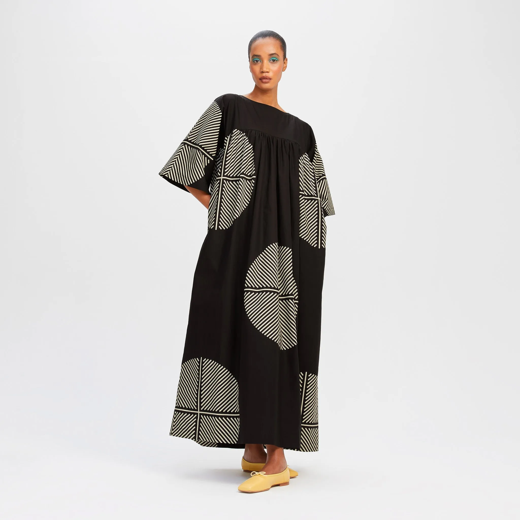 Luxury Rayon Cotton Blend Kaftan – Elegant, Beach Wear Women's Caftan