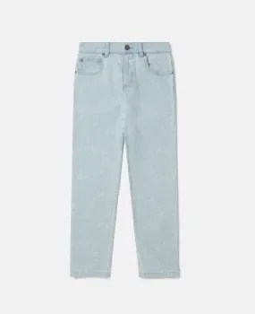 Medallion Logo Straight Leg Jeans