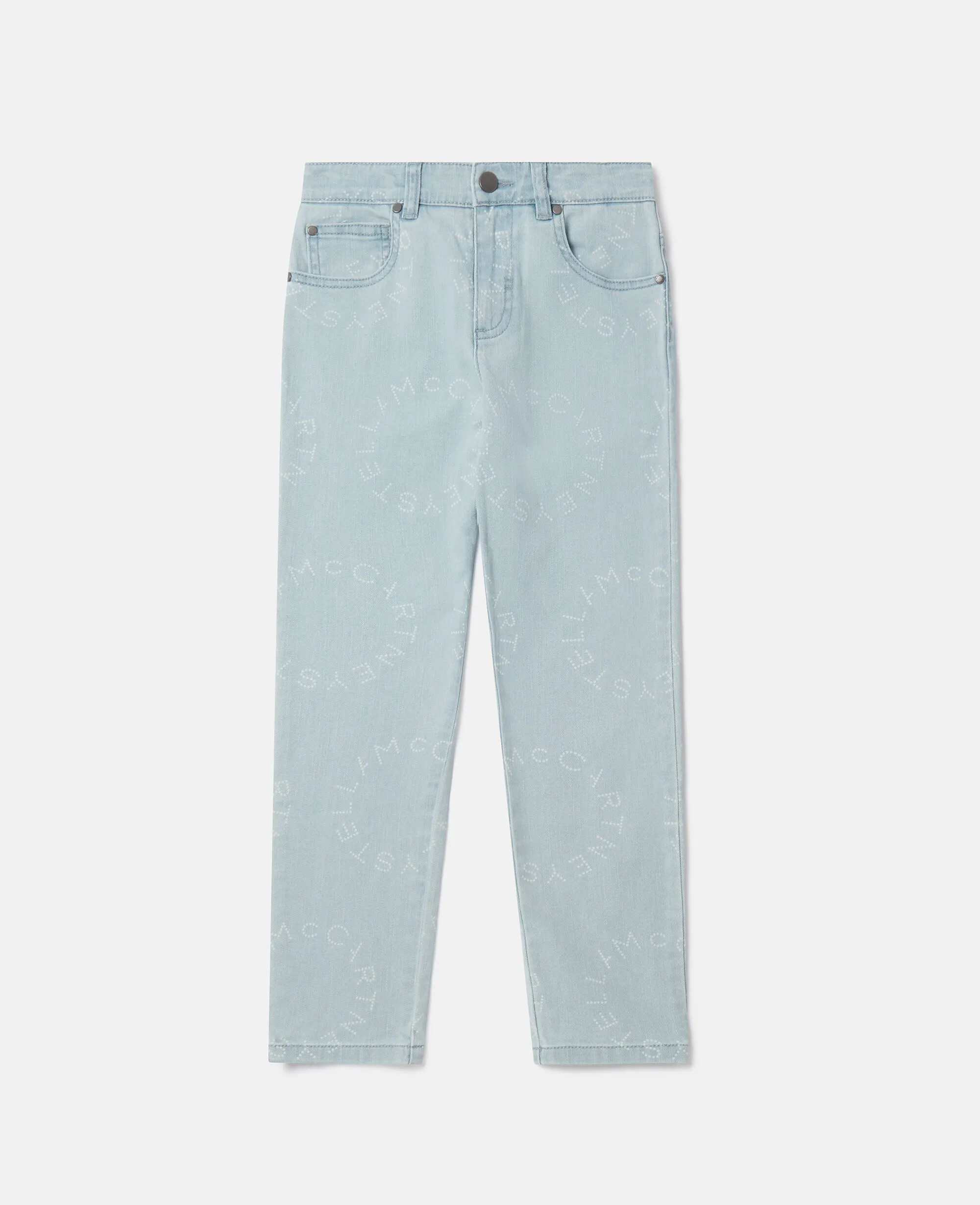 Medallion Logo Straight Leg Jeans