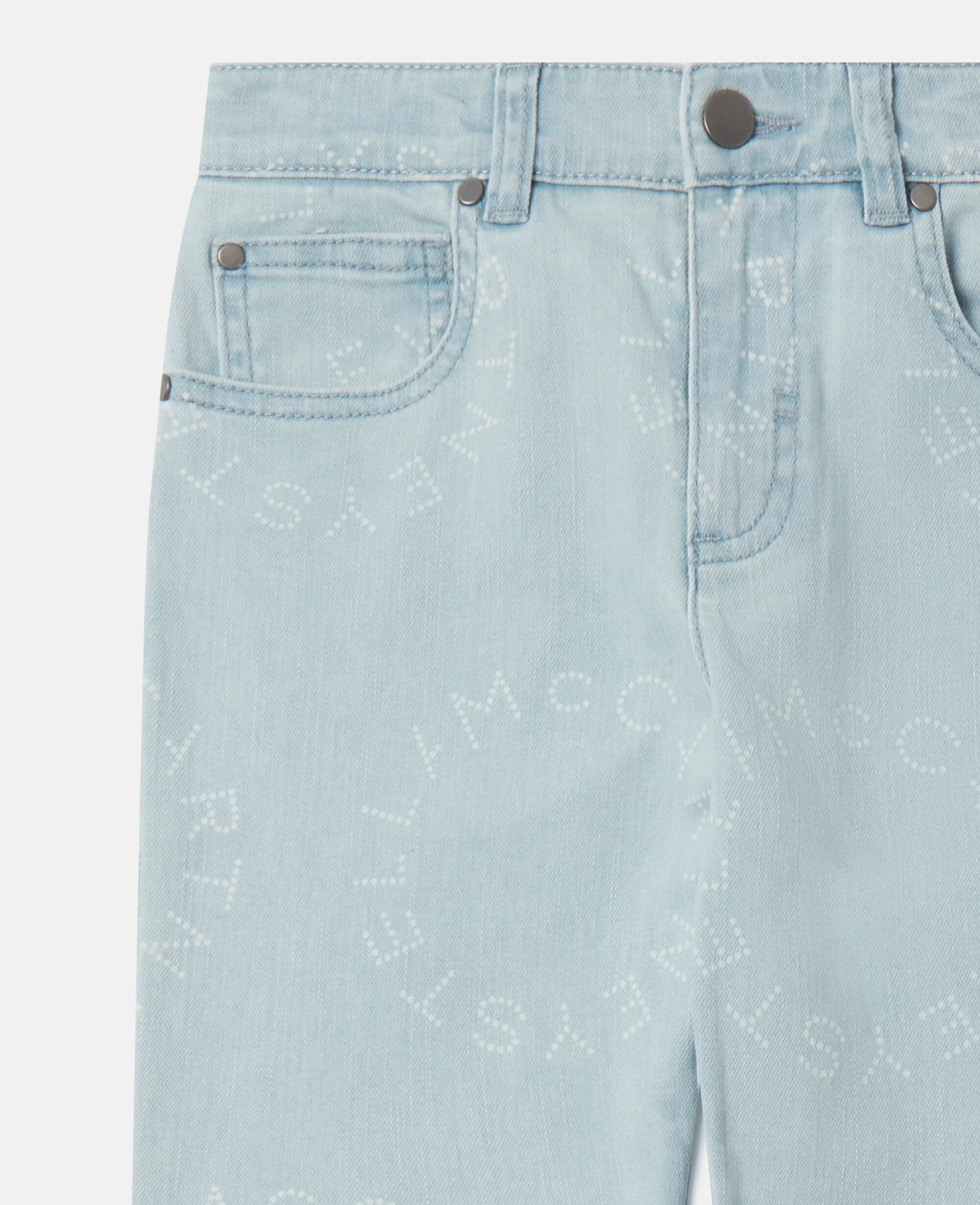 Medallion Logo Straight Leg Jeans